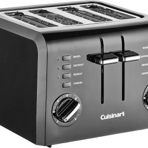 Cuisinart CPT-142BK 4-Slice Compact Plastic Toaster, Black